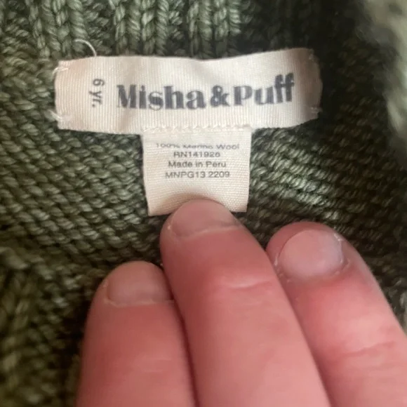 Misha & Puff Olive Wool Sweater - Picture 3 of 8